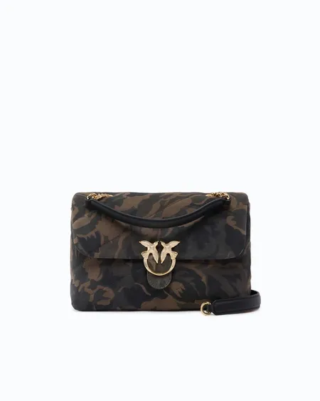 Bolso Love Puff Classic Suede Militar Green Pinko