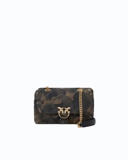 Bolso Love Puff Mini Suede Militar Green Pinko