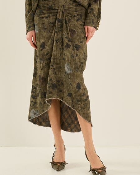 Falda Estampado Verde Souvenir