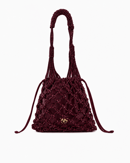 Bolso Mini Crystal Burgundy Pinko